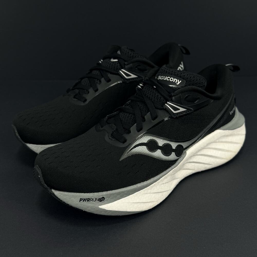 Saucony Triumph 22 Women’s Size 8.5 Black White Running Shoes S20964-200